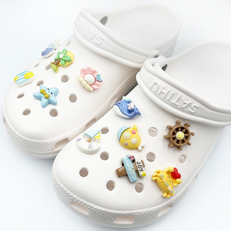 Make Your Crocs Unique with Custom Jibbitz! Beach sea on shoes cartoon custom jibbitz for crocs