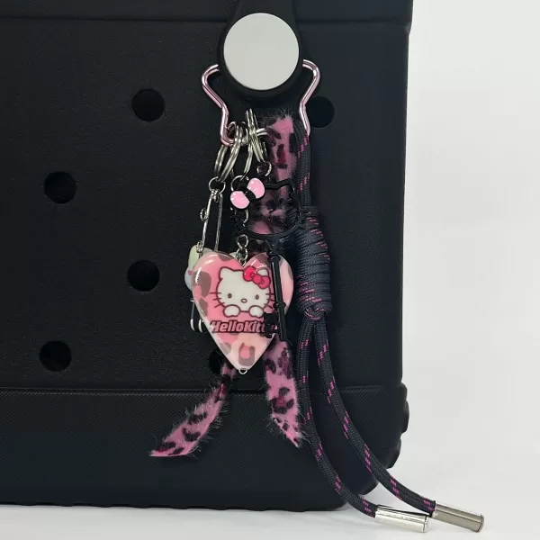 Handmade Dark Kitty Keychain