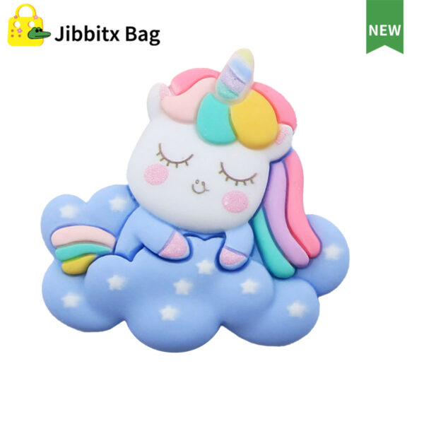 Rainbow Unicorn 16mm button Bag Charms (Set of 5)