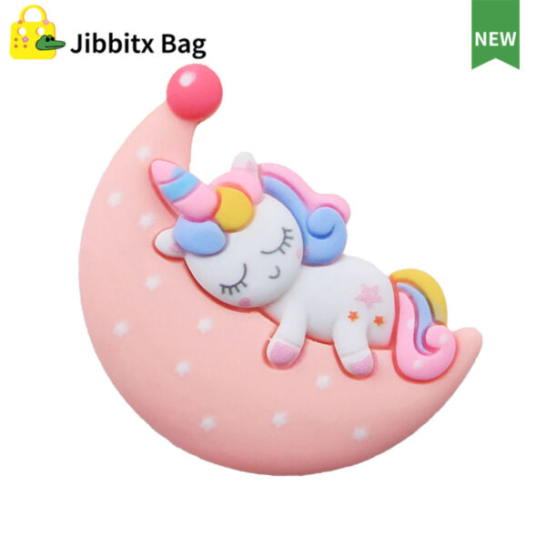 Rainbow Unicorn 16mm button Bag Charms (Set of 5)