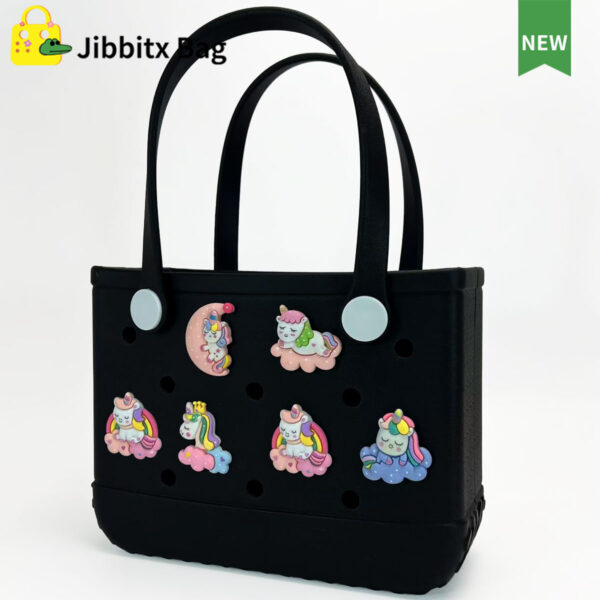 Rainbow Unicorn 16mm button Bag Charms (Set of 5)